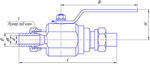 Кран шаровый штуцерный разборный
