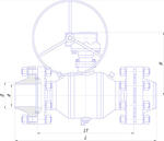 Кран шаровый фланцевый цельносварный ЯГТ 150ФЦ.063.07.00.Б