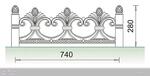 Ограды литые чугунные ОЛЧ-1
