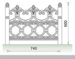 Ограды литые чугунные ОЛЧ-2