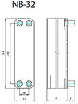 Пластинчатый паяный теплообменник NB-32