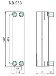 Пластинчатый теплообменник NB-533
