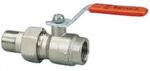 Optibal шар. кран с рычажной рукояткой   Ду32,G1 1/4"ВР,G1 1/4"НР,PN20,PN16, латунь