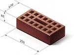 Кирпич облицовочный шоколадный гладкий