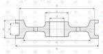 Колесо крановое двухребордное ходовое К2Р 400х90