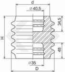 Изоляторы опорные неармрованные фарфоровые ИОР-6/10-3,75
