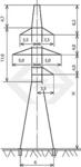 Анкерно-угловые свободностоящие опоры напряжением 110 кВ типа УС110