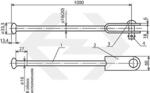 Штанга пестик—двойное ушко (L= 1000) 175