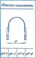 Круглые полухомуты КР-1,КР-5,КР-6,КР-8 согласно серии 3.407-115 выпуск 5